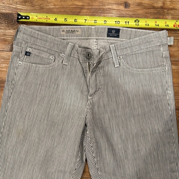 AG Adriano Goldschmied The Stilt Roll-Up Striped Cigarette Jeans Women’s 27R EUC - Picture 8 of 11